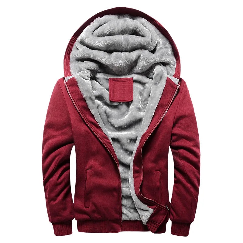 2021 neue Männer Hoodies Winter Dicke Warme Fleece Zipper Männer Hoodies Mantel Sportwear Männlichen Streetwear Hoodies Sweatshirts Männer 4XL 5XL