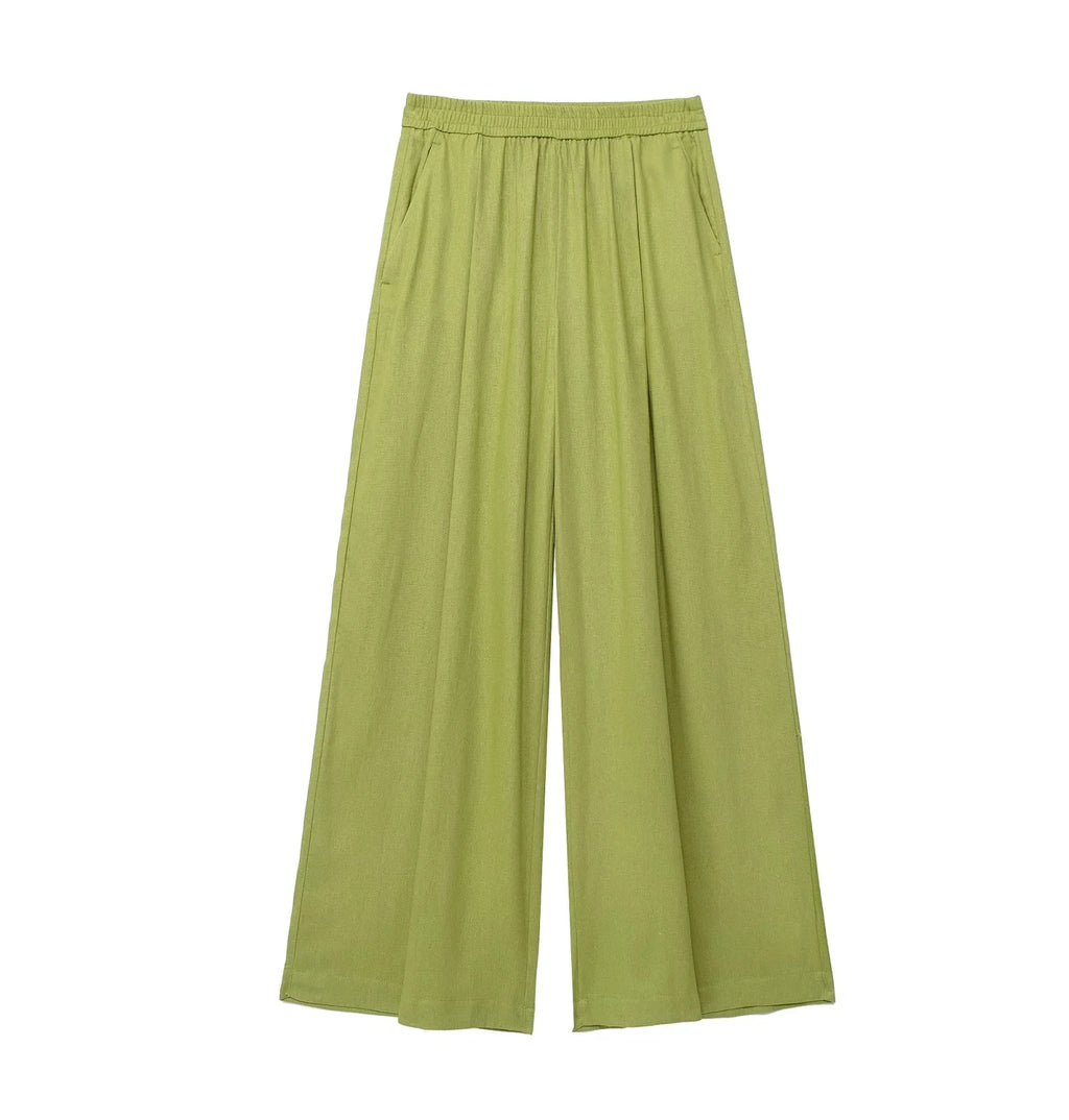 HH Frauen Casual Solide Bluse Hose Sets Lose Langarm Revers Shirts Elastische Taille Breite Bein Hosen Büro Dame Anzug