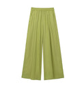 HH Frauen Casual Solide Bluse Hose Sets Lose Langarm Revers Shirts Elastische Taille Breite Bein Hosen Büro Dame Anzug
