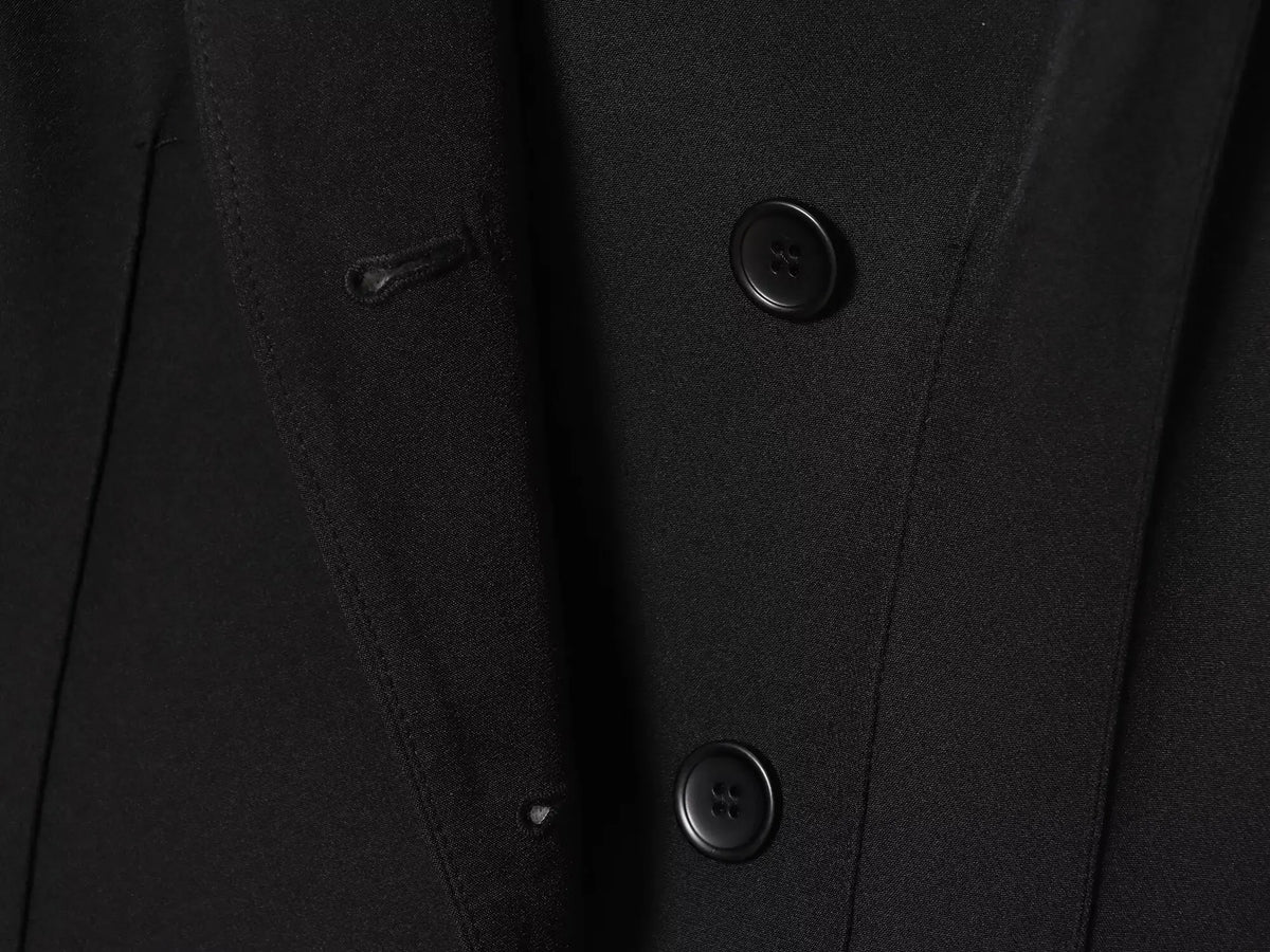 Frauen Elegante Schwarze Blazer Hosen Set Herbst Neue Taste Schlank Blazer Mantel + Zip-up Gerade Lange Hose Sets weibliche 2-teilige Anzüge