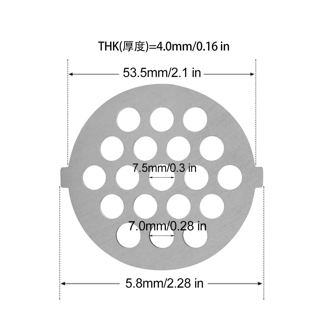 Fleischwolf Ritzel Mixer Ersatzteile Fleischwolf Messer Edelstahl Gitter für Fleischwolf Zubehör Küche Werkzeug
