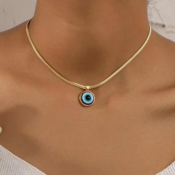 Blaue Zirkon Glück Bösen blick Anhänger Halskette für Frauen Fatima Hand Türkische Auge Schlüsselbein Ketten Weibliche Halsband Hochzeit Schmuck Geschenk