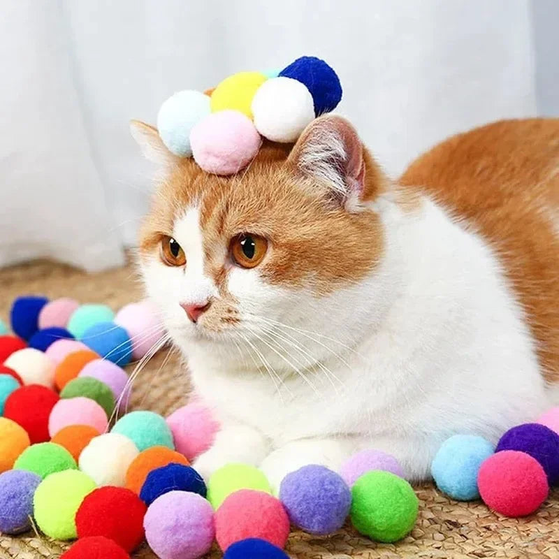 Katze Spielzeug Automatische Ball Launcher Training Spielzeug Für Haustier Kätzchen Kreative Mini Schießen Pistole Spiele Stretch Plüsch Spielzeug Pet Liefert