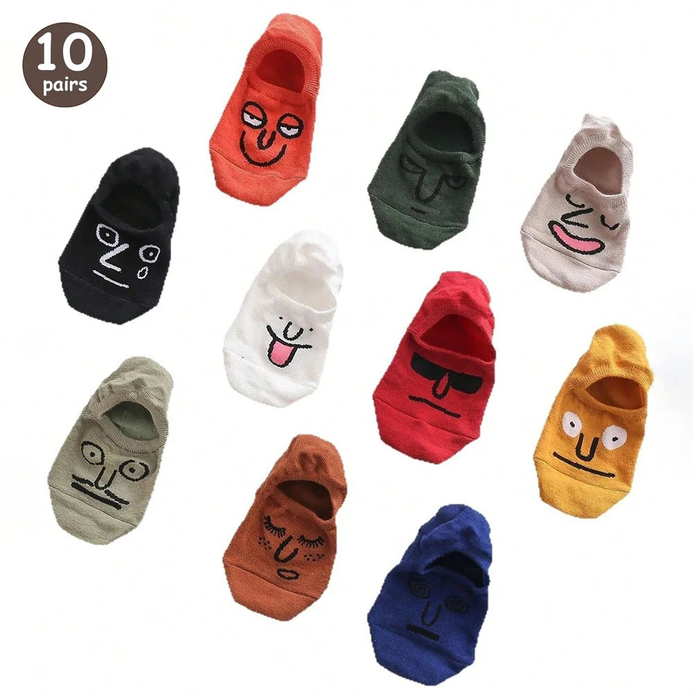 5 Paar Herrensocken, hochwertige Frühlings- und Herbstverdickte, atmungsaktive Bootssocken, niedrig geschnittene Socken mit flachem Mund, Freizeitsocken für Herren