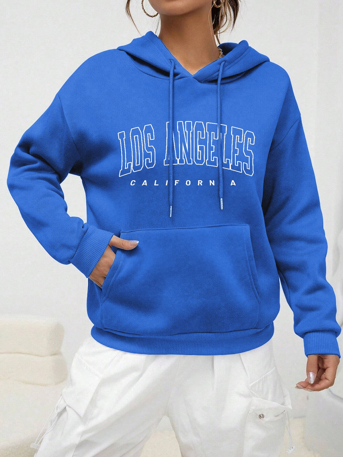 Los Angeles Kunst Brief Design Frauen Plus Größe Hoodies Amerikanischen Stil Casual Hoody Herbst Hip Hop Hoodie Frau Fleece Kleidung