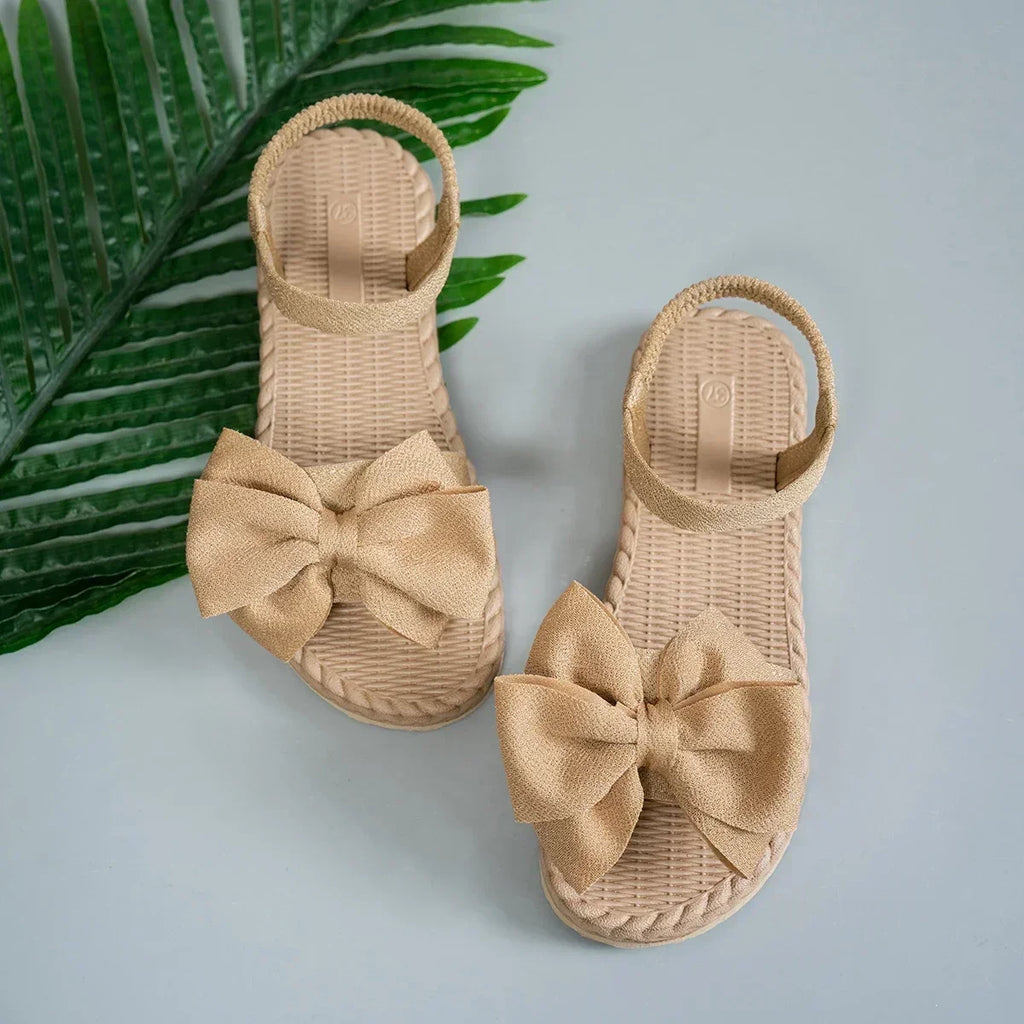 Damen-Anti-Rutsch-Trend-Sandalen, 2025, neue Sommer-leichte Sandalen, Mode, Strand, lässige Hausschuhe, Outdoor, Fliege, flache Schuhe für Zuhause