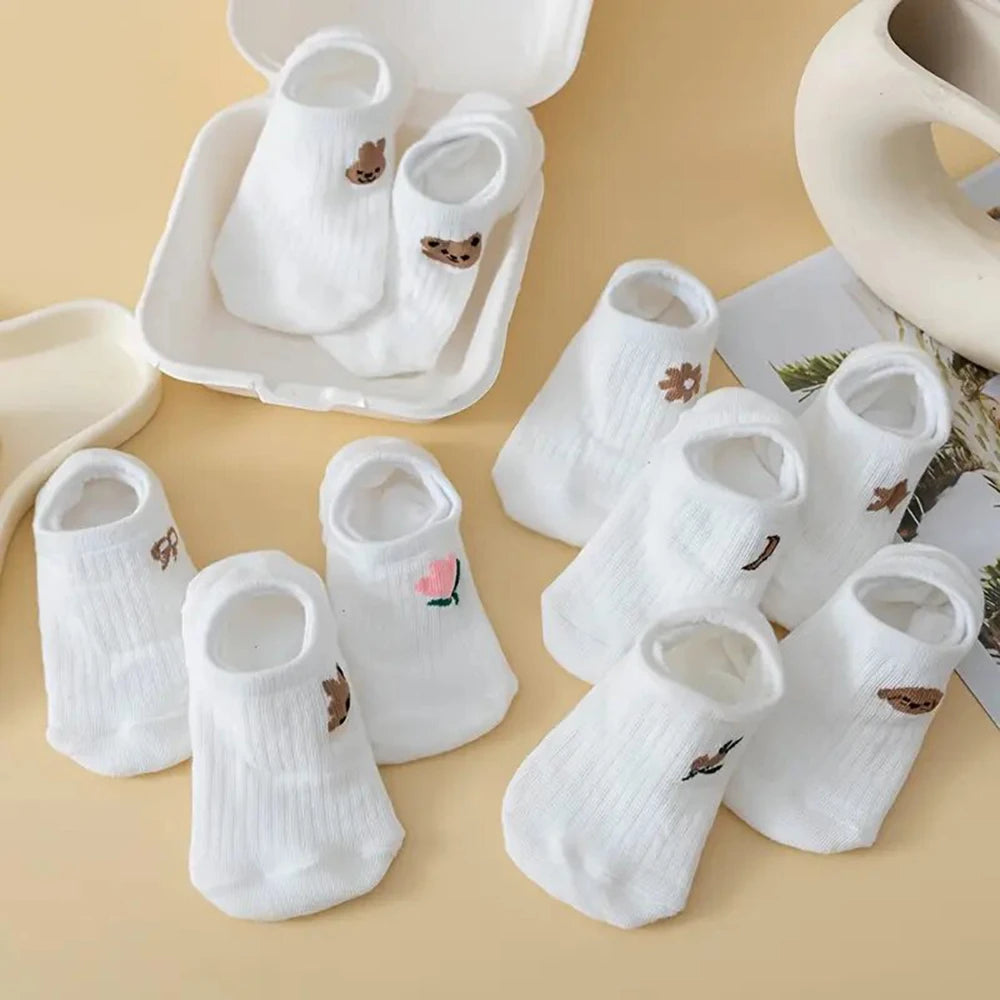 5 Paar Herrensocken, hochwertige Frühlings- und Herbstverdickte, atmungsaktive Bootssocken, niedrig geschnittene Socken mit flachem Mund, Freizeitsocken für Herren