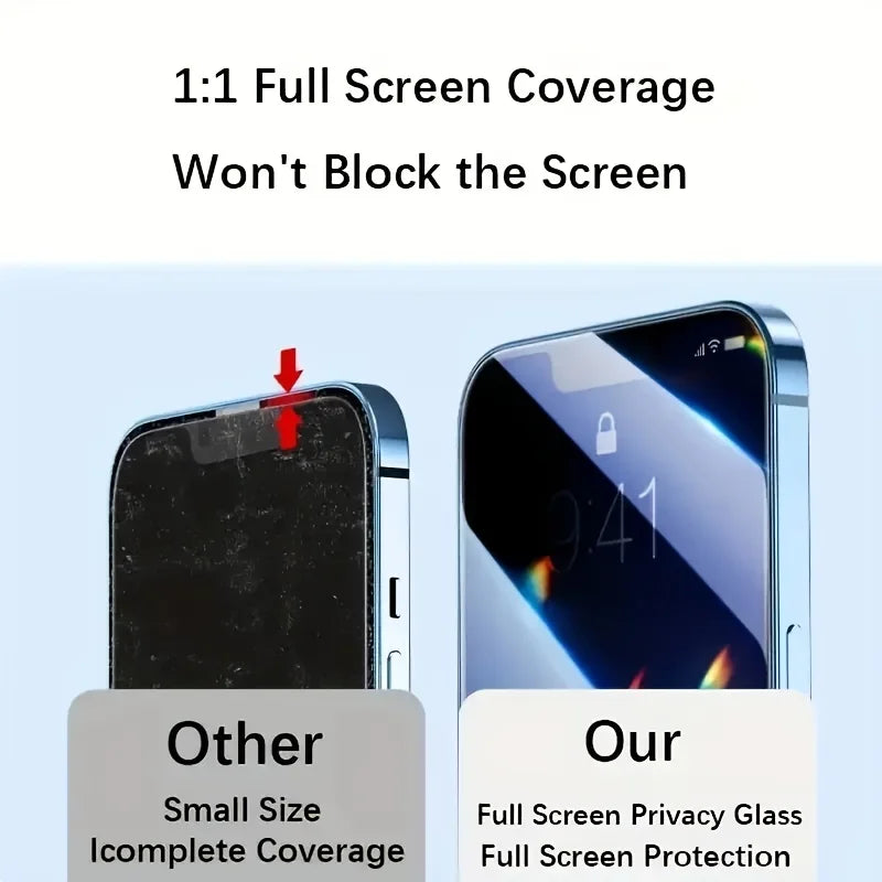 4 Stücke Privatsphäre Gehärtetes Glas für IPhone 16 17 Pro Max 16e Air Screen Protector Für IPhone 15 14 13 12 11 Pro Mini XR XS Max Glas