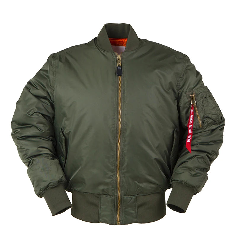 2024 Vintage Doppelseite Winter jacke Männer Mantel Blase Parka Puffer warmer Bomber geste ppte Pilot ma-1 us Luftwaffe Militär armee