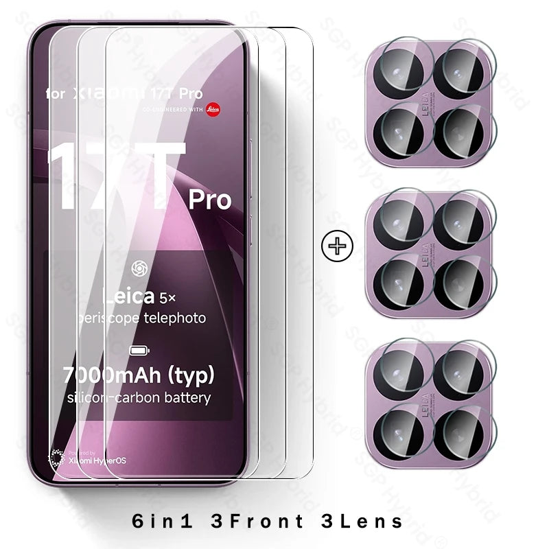 8To1 Gehärtetes Glas für Xiaomi 17T Pro 5G Displayschutzfolie Xaiomi Xiaomy Mi 17TPro 17 T T17 Kameraglas Xiaomi17T Xiaomi17TPro