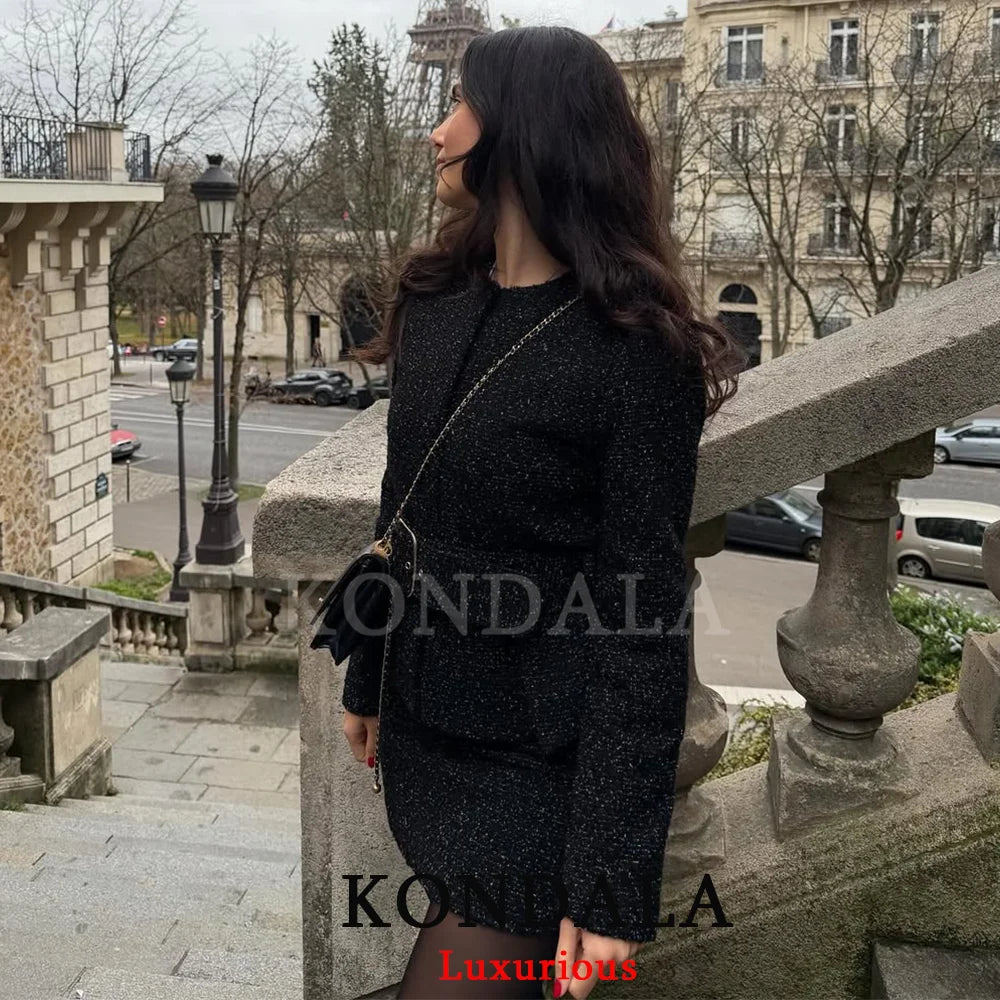 KONDALA Casual Chic Büro Dame Frauen Anzug Textur Schärpen Einreiher Blazer Gerade Shorts Neue Mode 2025, Herbst Sets