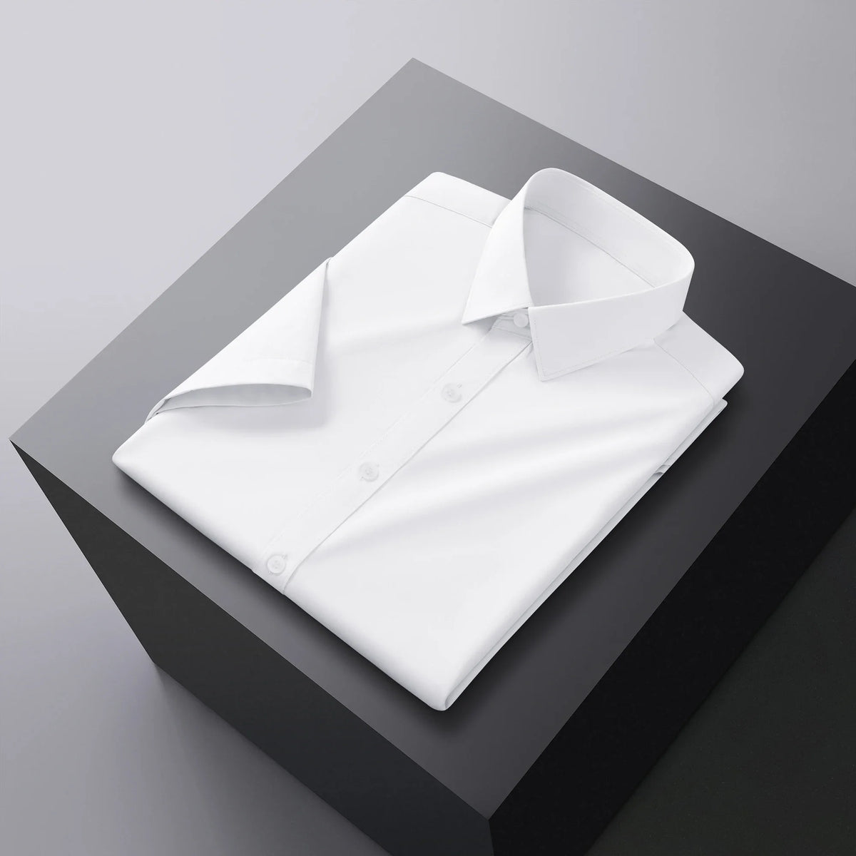 Neues Herren-Business-Casual-Hemd mit kurzen Ärmeln, einfarbig, für Sommermode, ohne Bügeln, bequemes und vielseitiges Oberteil