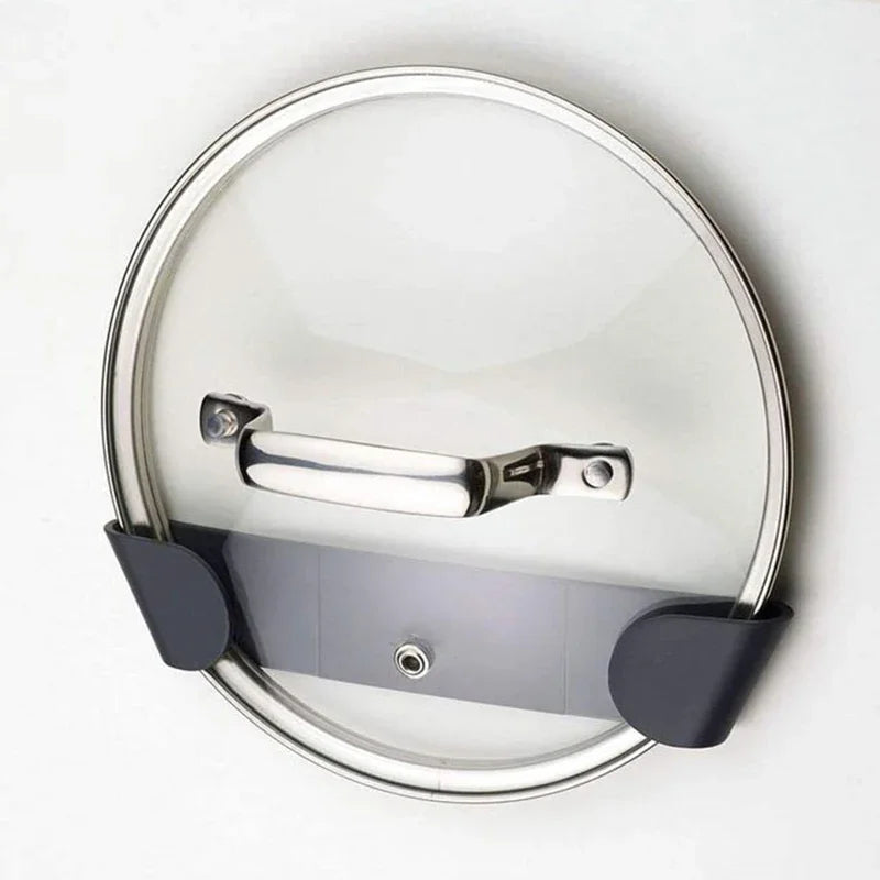1/2/4Pcs Topf Rack Wand-Montiert Kein Stanzen Selbst-Kleber Haushalt Küche Lagerung Halter pfanne Deckel Organizer Topf Abdeckung Rack