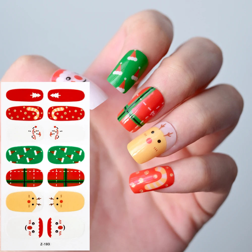 14 Tipps Full Wrap Nagellack Aufkleber Selbstklebende einfarbige Gel-Nagelstreifen Kunst Aufkleber Nicht halbgehärtete DIY Nageldekorationen