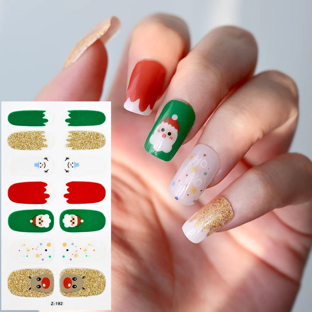 14 Tipps Full Wrap Nagellack Aufkleber Selbstklebende einfarbige Gel-Nagelstreifen Kunst Aufkleber Nicht halbgehärtete DIY Nageldekorationen