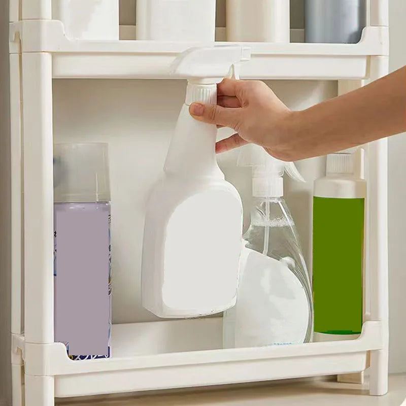 Aufbewahrungsschrank hinter der Tür, Aufbewahrungsregal für Badezimmer und Küche, mehrschichtiger schmaler Schrank, platzsparendes Trolley-Aufbewahrungsregal