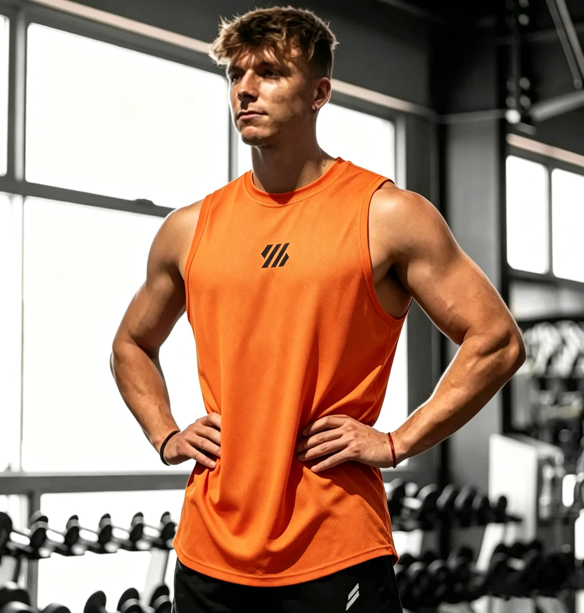 Ärmelloses T-Shirt für Herren Schnelltrocknend Fitness Bodybuilding Shirt Männliche Mode Basketball-Weste Atmungsaktives Netzgewebe Sommer Gym Tanktop für Männer