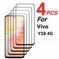 2/4PCS Gehärtetem Glas Für Vivo Y28 4G Screen Protector Vivo Y28 4G Volle Kleber Abdeckung telefon Glas Schutz Film Für Vivo Y28 4G
