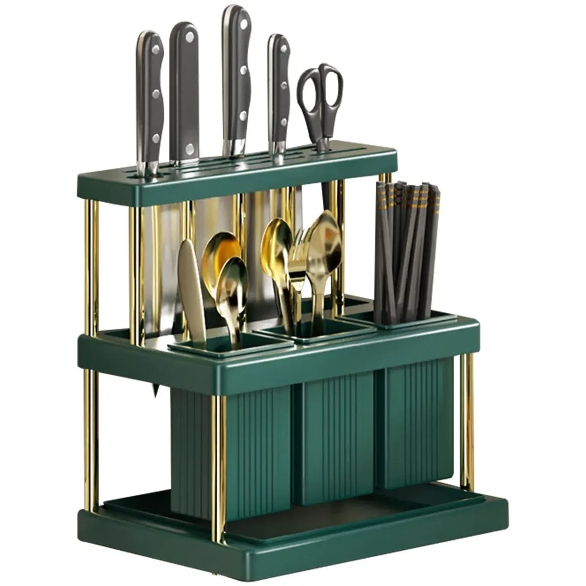 Küche Messer Halter Multifunktions Cutter und Besteck Abtropffläche Rack PP Platzsparende Küche Utensil Organizer Rack Neue