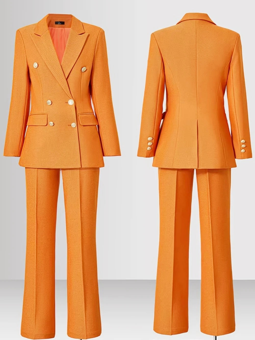 Damen Herbst Business Hosenanzug Langarm Formeller 2-Teiliger Blazer Set Lässiges Büro-Arbeitsoutfit Schlanker Korsett-Anzug Elegante Damenkleidung
