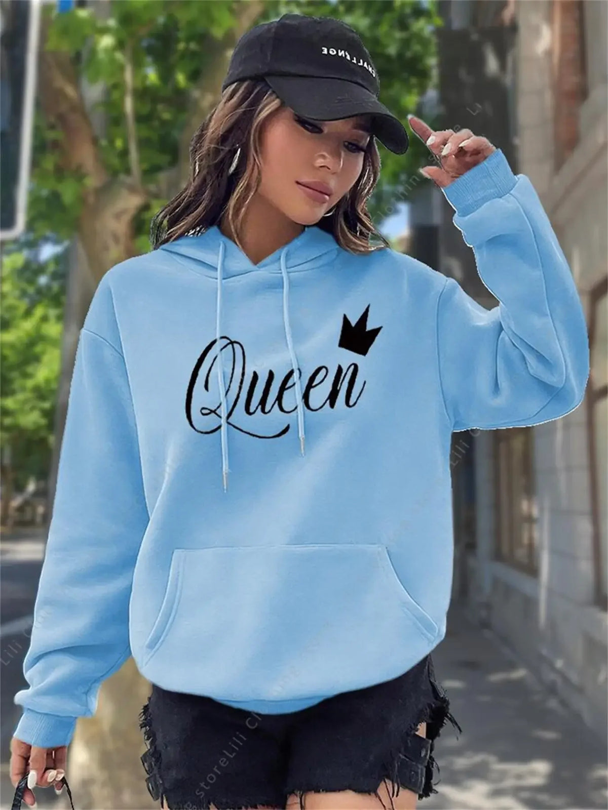 2026 Neue Trendige Hoodies für Damen Oberteile Modische Ästhetische Sweatshirts Y2k Streetwear Rosa Schwarzer Pullover Damen-Hoodies