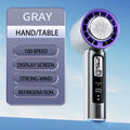 Tragbarer Hand-Turbo-Ventilator, 100 Windgeschwindigkeiten, verstellbarer Mini-persönlicher Ventilator, batteriebetriebener elektrischer Wimpernventilator