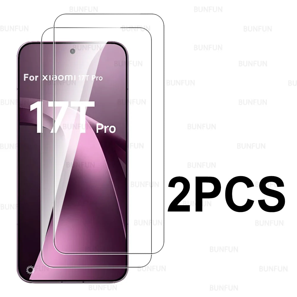 6-in-1 Schutzfolie für Xiaomi 17T Pro 5G: Displayschutz aus Glas, Kameraschutzfolie, Kameraobjektivschutz für Xiaomi 17T, 17T Pro, T17 – Klare Schutzabdeckung