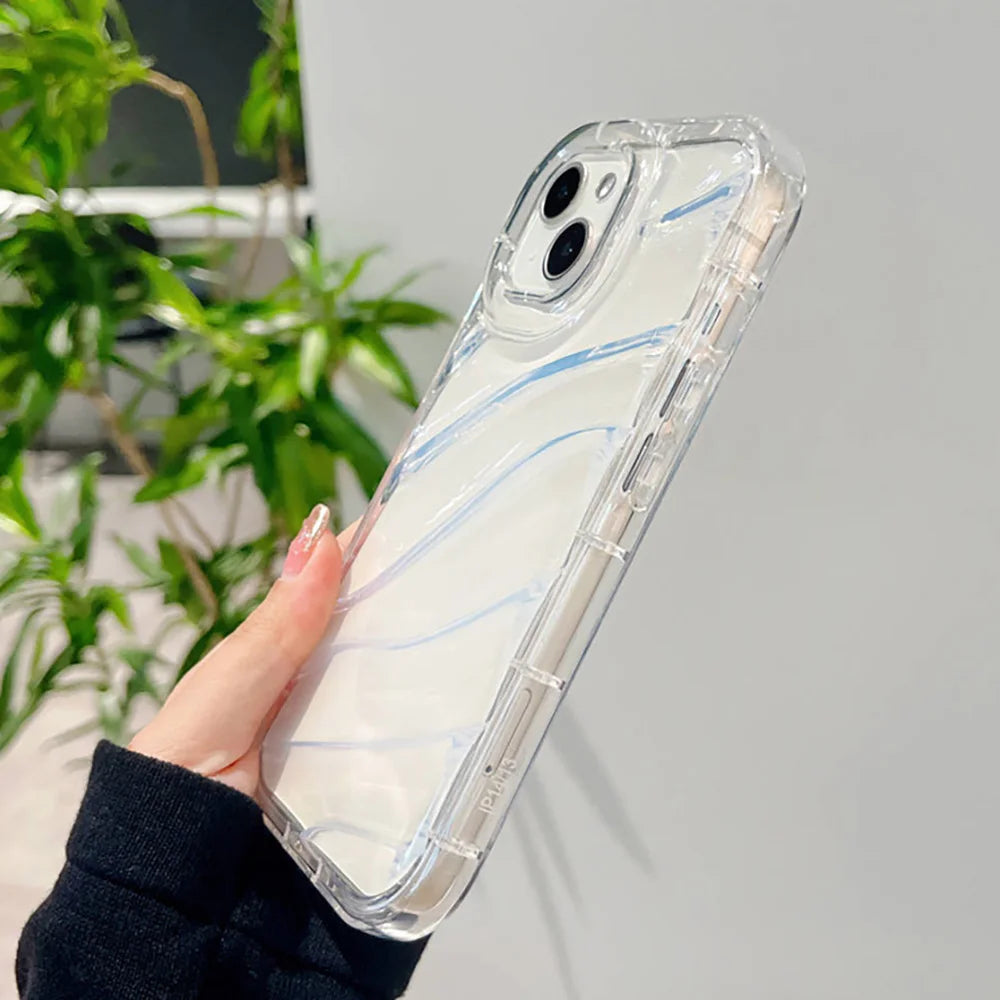 Transparente Handyhülle für iPhone 17 Pro Max 16 13 11 15 14 12 Air 7 8 Plus X Xs XR 17Promax Silikon Stoßfeste Schutzhülle