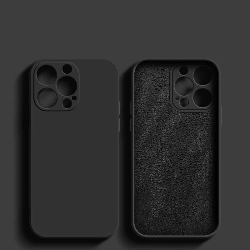 Weiche Luxus-Handyhüllen für iPhone 17, 16, 15, 14, 13, 12, 11 Pro Max 17, Air 8, 7 Plus, XS Max, offizielle stoßfeste Abdeckung aus flüssigem Silikon