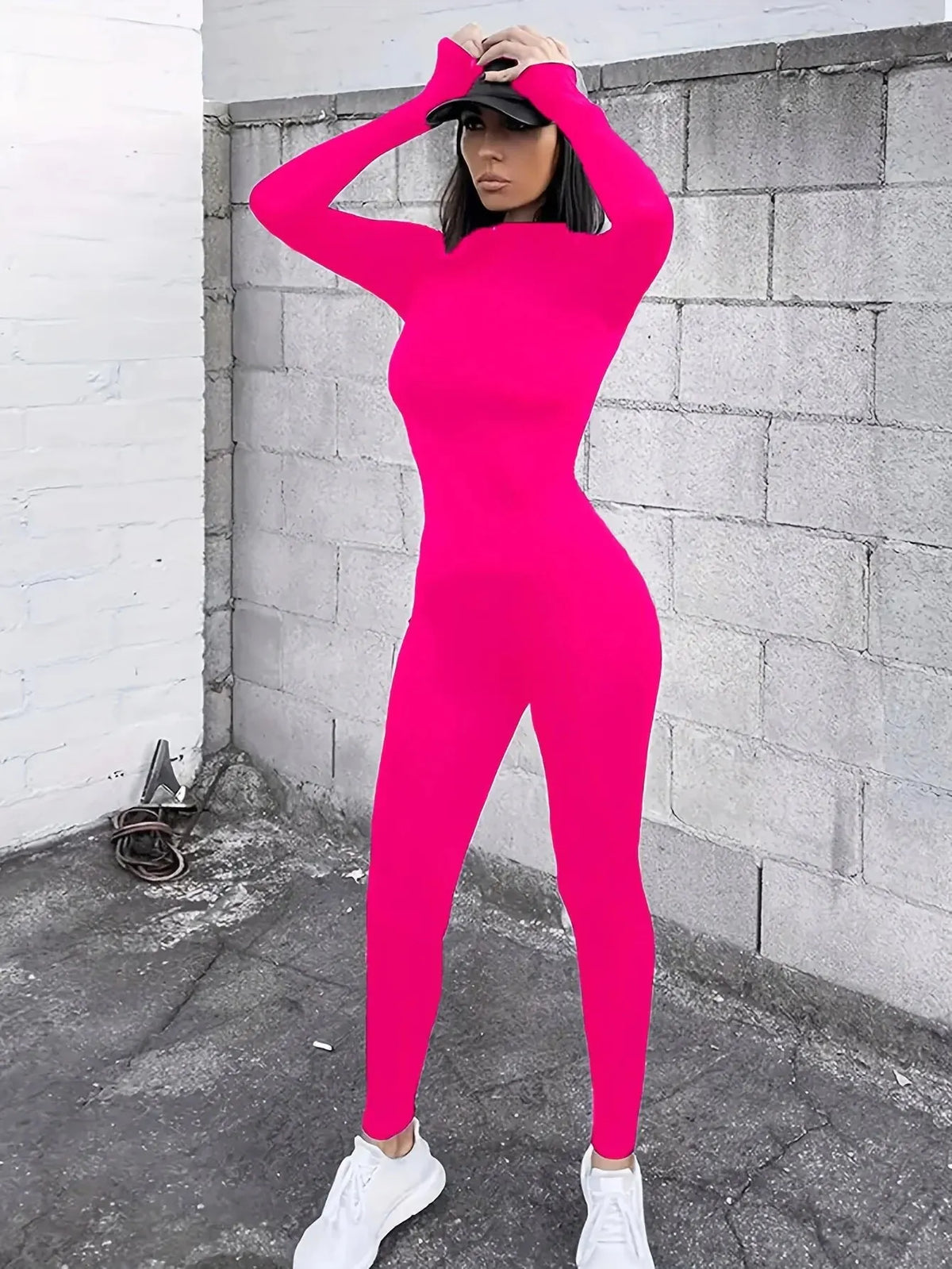 2024 frühling Frauen Sexy Overall Streetwear Langarm Bodycon Feste Sport Fitness Overalls Romper Overalls Für Frauen Körper Anzug