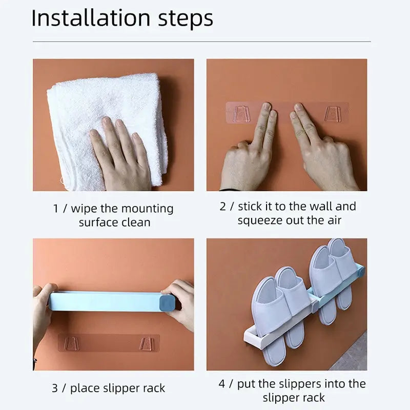Badezimmer Pantoffel regal kein Stanz wand montiertes einteiliges Schuh regal platzsparendes Regal Badezimmer hängen