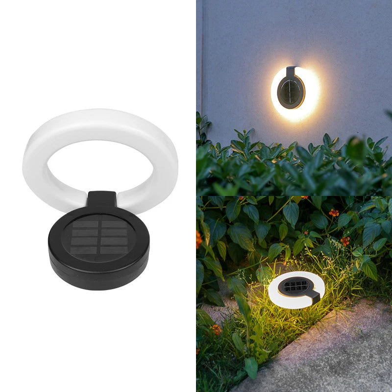 1/4PCS Solarleuchten für den Außenbereich, wasserdichtes Atmosphärenlicht, vergrabene Außenlampen, Wandbeleuchtung, Rasenlampe, für Balkon-Gartendekoration