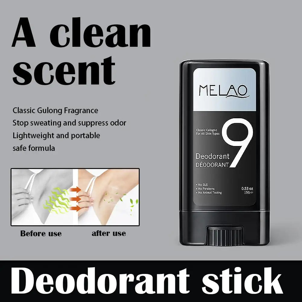 Tragbarer Deodorant-Stick für Männer, natürlicher desodorierender Körperstift, beseitigt Gerüche, sorgt für Frische und langanhaltenden Duft, aluminiumfrei.