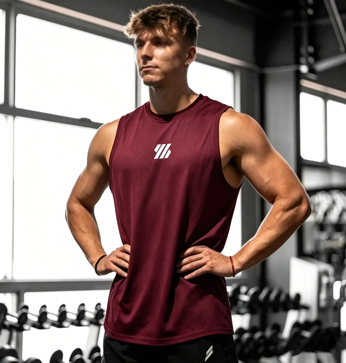 Ärmelloses T-Shirt für Herren Schnelltrocknend Fitness Bodybuilding Shirt Männliche Mode Basketball-Weste Atmungsaktives Netzgewebe Sommer Gym Tanktop für Männer