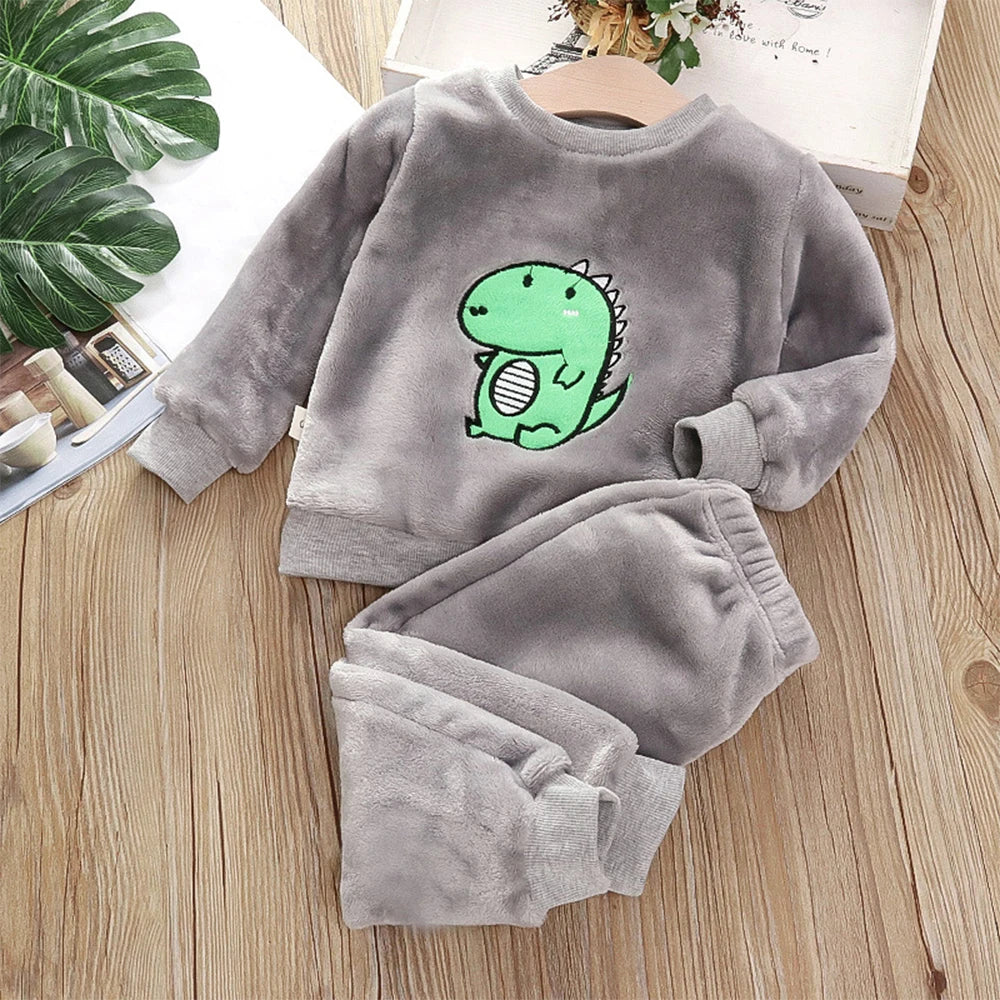 Bär Führer Mädchen Kleidung Sets Winter Flanell Homewear Set kinder Pyjamas Jungen und Mädchen Dicken Korallen Samt Zwei-stück Set