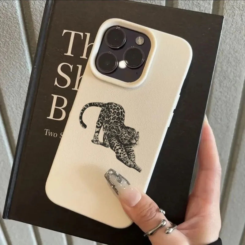 Für iPhone 17 16 15 14 13 12 11 Pro Max Hülle Panther Leopard Animal Print Design Cover für iPhone XS XR X 16E 16 Plus Air Fundas