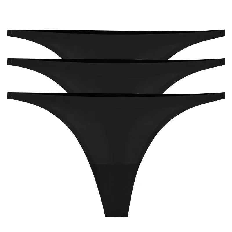 1/3/6Pcs Eis Seide Nahtlose Tangas Höschen für Frauen Sexy V-Taille G-String Bikini Weibliche weiche Atmungsaktive Unterwäsche