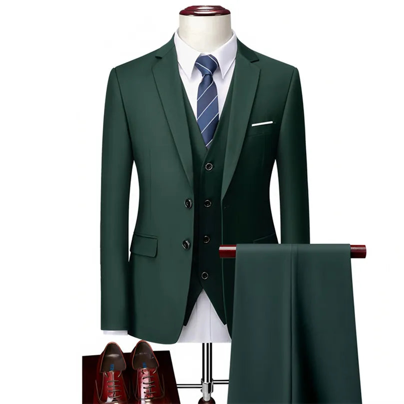 Klassische Hochzeit Smoking Casual Solide Anzüge Slim Fit 3/2 Stück Trauzeugen Anzug Männliche Formale Business Männer Kleidung