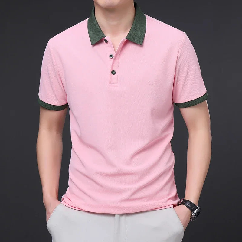 Herren Einfarbig Casual Fashion Kurzarm POLO Shirt Sommer Bequemes Top