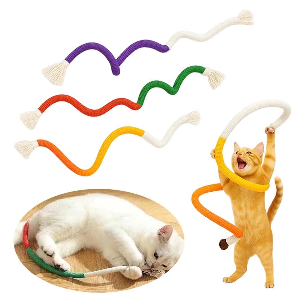 3 Stück Katzenspielzeug, Kauseile, interaktives Molar-Baumwollseil-Spielzeug, Silvervine Katzenspielzeug, Spielspielzeug für Kätzchen mit sauberem Mund, Heimtierbedarf