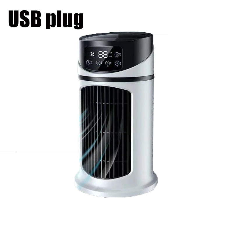 Tragbare Klimaanlage, USB-Mini-Klimaanlage, Luftkühler, Ventilator, Wasserkühlung, Klimaanlage, Luftkühler für Zuhause und Büro