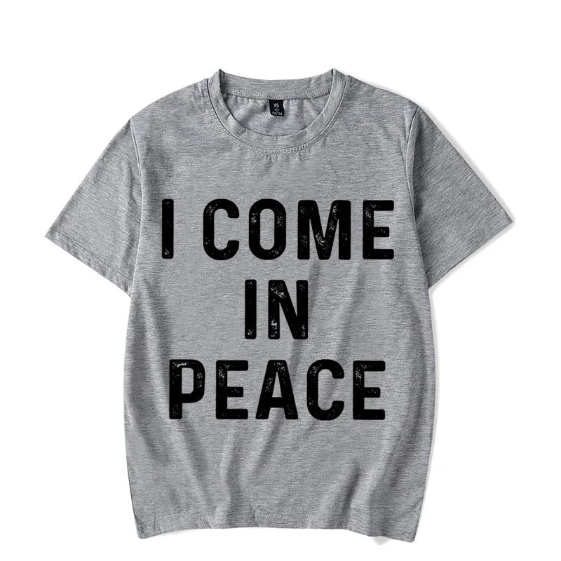 Paar T-shirt Ich bin Frieden/Ich komme in Frieden Gedruckt Kleidung Liebhaber T-shirt Sommer Mode Kurzarm T-shirts Marke Frauen paar Top