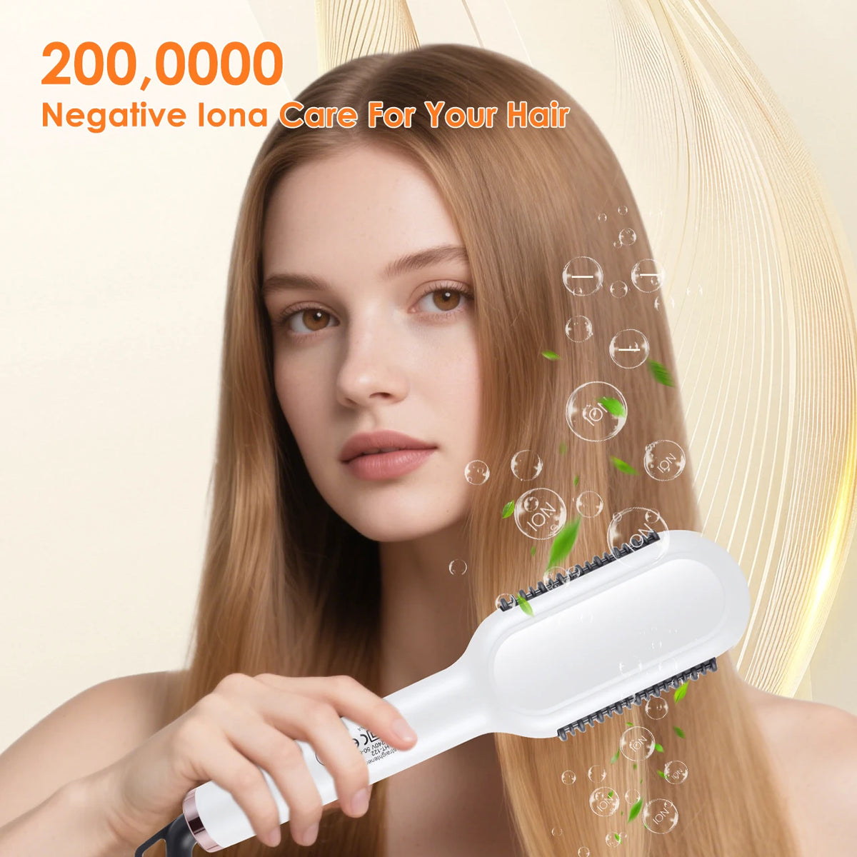Hatteker Multi-Setting Haar-Styling-Kamm, einstellbare Temperatur, voluminöse Glättung/Curling-Bürste, Haarglätter-Kamm