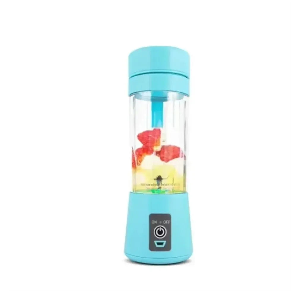 Tragbarer Mini-380-ml-Mixer für Shakes und Smoothies, wiederaufladbarer USB-Reise-Obst-Entsafter-Becher, Hand-Obstmixer, Entsafter-Becher