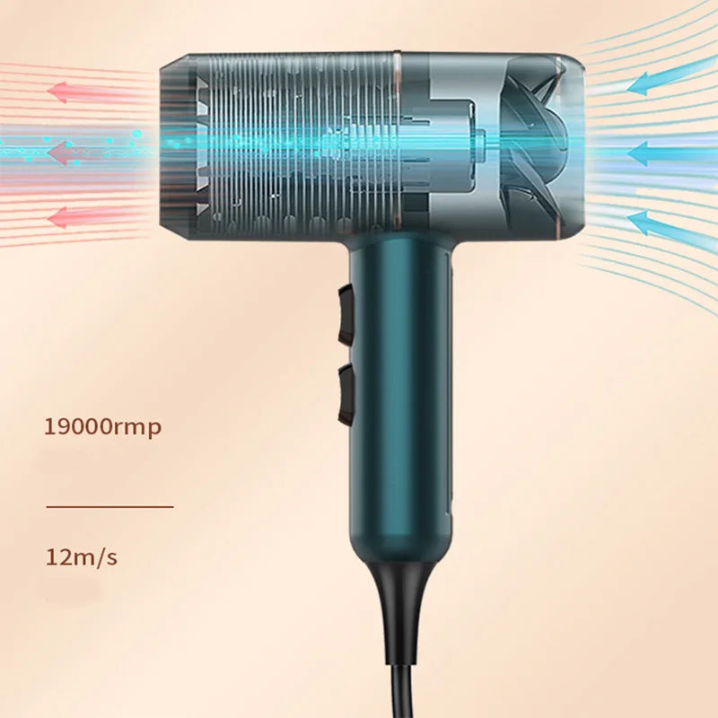 Tragbarer Hochgeschwindigkeits-Mini-Haartrockner. Professioneller Haartrockner für den Schlafsaal zu Hause. Intelligenter Ionen-Haartrockner