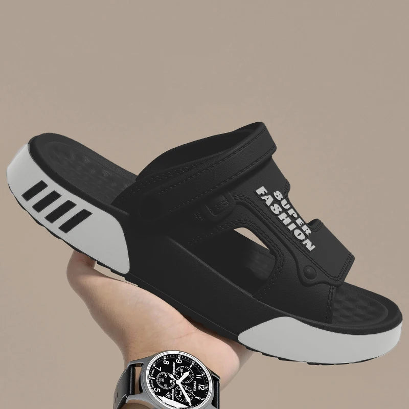 Männer Hausschuhe Sommer EVA Weichen sohlen Plattform Rutschen Sandalen Indoor Outdoor Walking Strand Schuhe Flip-Flops Herren Hause Schuhe