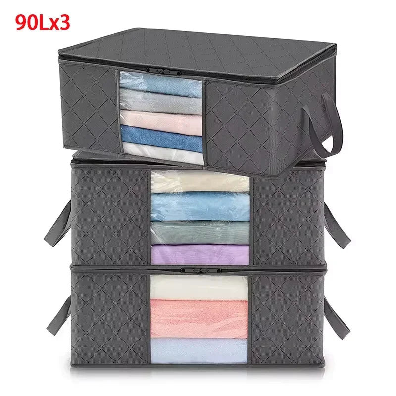 1/3pc Große Kapazität Kleidung Lagerung Tasche Faltbare Decke Lagerung Taschen Lagerung Container für Die Organisation Schlafzimmer Schrank Kleidung