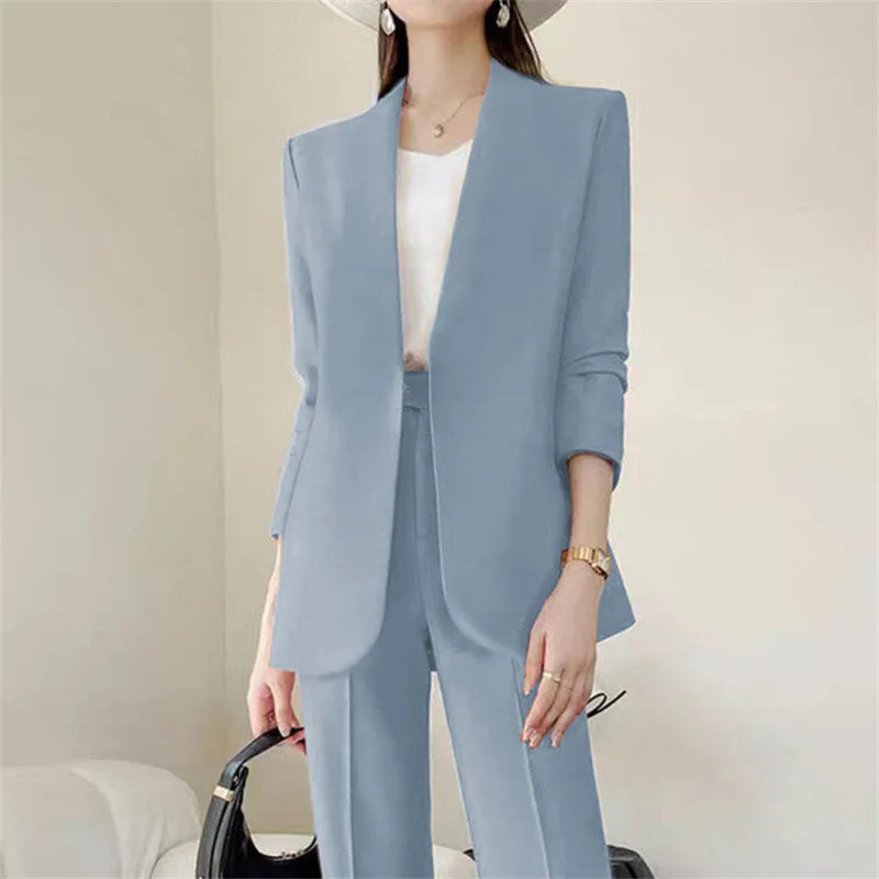 Neu im Trend: 2-teilige Damen-Outfits für Frühling und Herbst – Koreanische Hosen-Sets, elegante Pendler-Anzüge mit Mantel, 2-teilige Damen-Sets