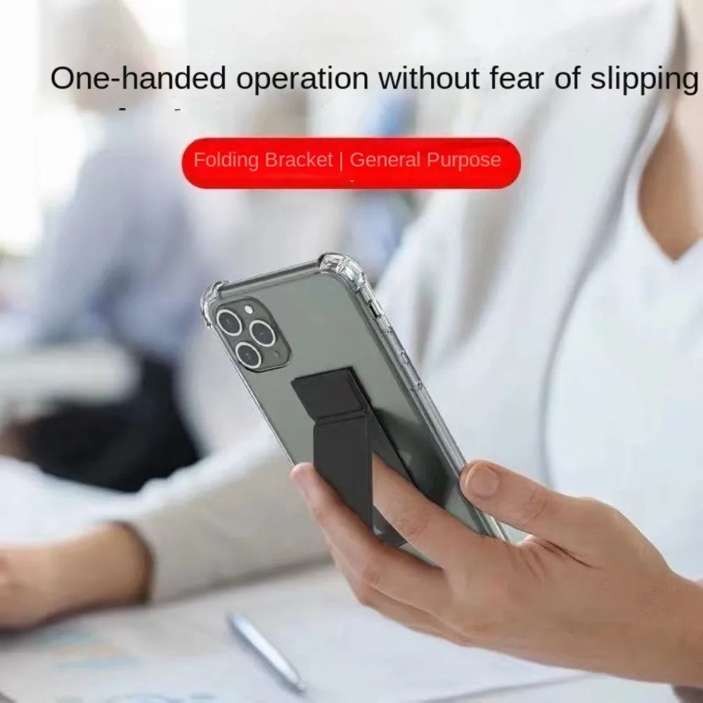 Einfaches Design Desktop-Telefonständer Einfarbiger Selbstklebender Push-Pull Telefonhalter Faltbarer Klebender Telefonhalter