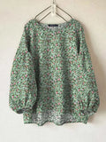 2024 Zanzea Herbst Frühling Blusen Frauen elegante Langarm Arbeits hemd Bohemian o Hals lose Blusas Frau Blumen bedruckte Tops